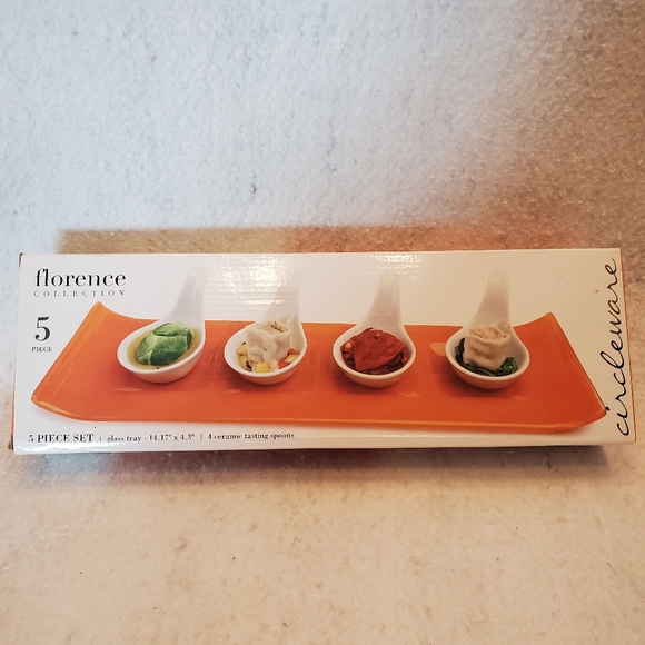 Florence Collection Circleware 5 PC Tasting Spoon Set, NIB - Picture 1 of 6